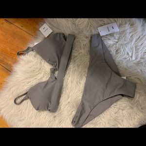 Brand new grey bikini w/ tags